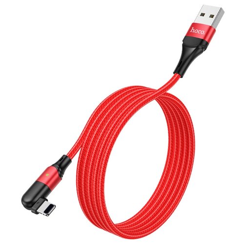 Кабель Hoco U100 Orbit 2.4 А USB Type-C-Lightning, 1.2 м, 1 шт., красный