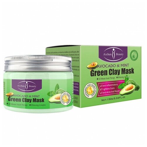 Aichun beauty Маска для лица с Авокадо и Мятой Green Clay Mask 150 гр 399₽