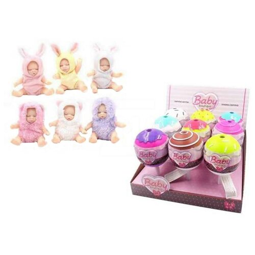 Кукла ABtoys Baby Boutique Пупс-сюрприз в конфетке с аксессуарами 6 видов в ассортименте