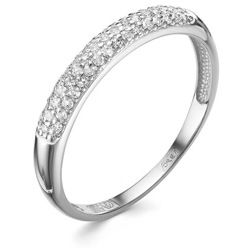 Кольцо с 49 бриллиантами 0.196 карат из белого золота 53663 VESNA jewelry, размер 16