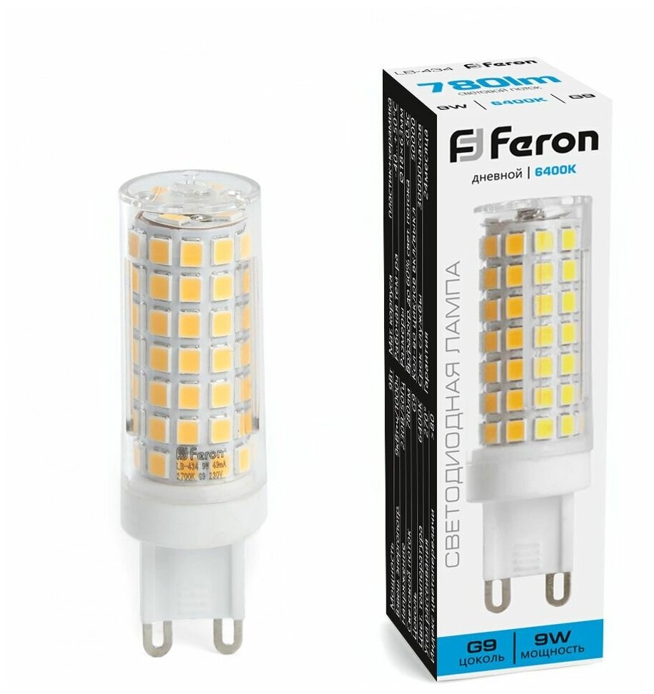 Лампа светодиодная Feron LB-434 38148 G9 JCD9