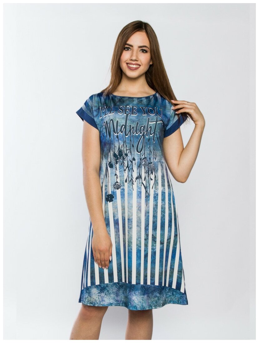 Платье Style Margo, размер 44, синий — купить в интернет-магазине по низкой цене на Яндекс Маркете