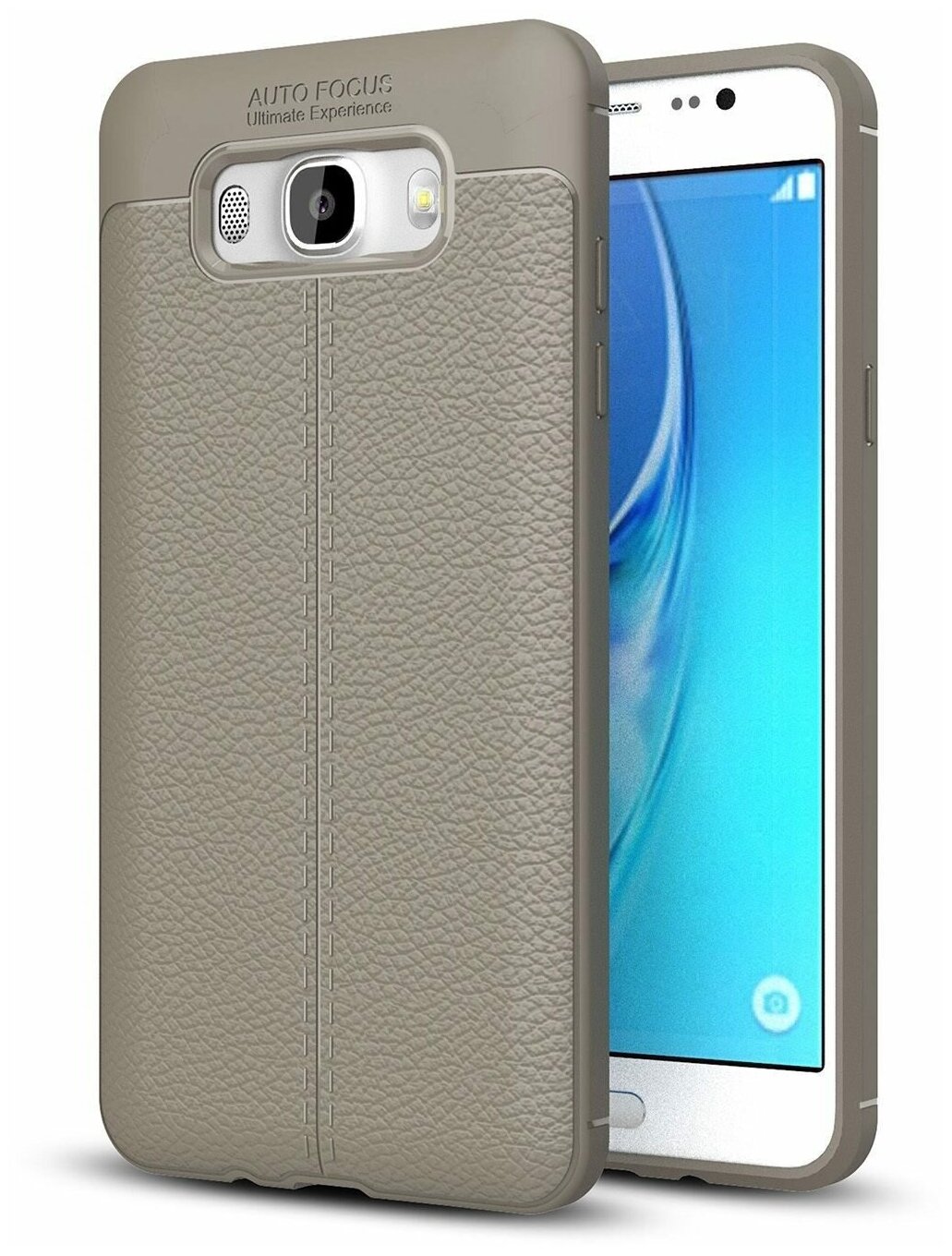 Чехол-накладка Litchi Grain для Samsung Galaxy J5 (2016) (серый)