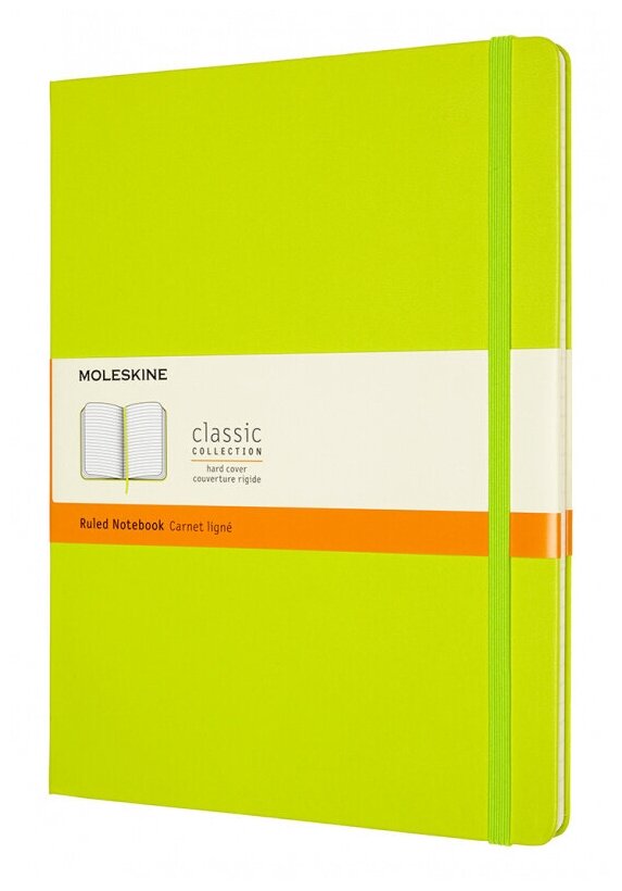 Блокнот Moleskine CLASSIC QP090C2 Xlarge, 190х250 мм, 192 страницы, линейка, твердая обложка, лайм