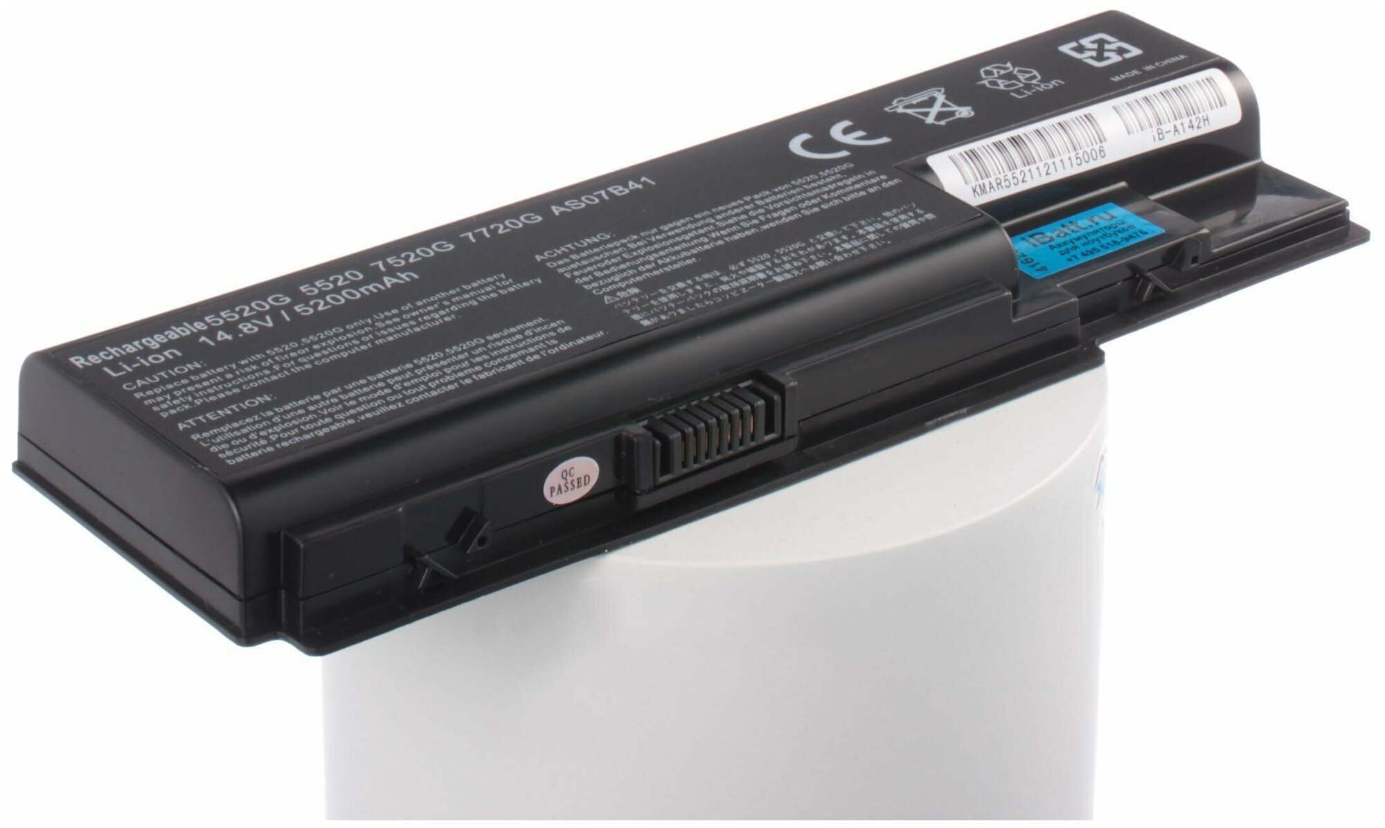 Аккумуляторная батарея iBatt iB-U4-A142H 5200mAh для Acer Extensa 7630G, Aspire 5720Z, Aspire 7730Z, Aspire 7738G, Aspire 5720ZG, Aspire 7540, Aspire 8530, Aspire 5935G, Aspire 5739, Aspire 7730, Aspire 6935, Extensa 7630EZ, Aspire 8920