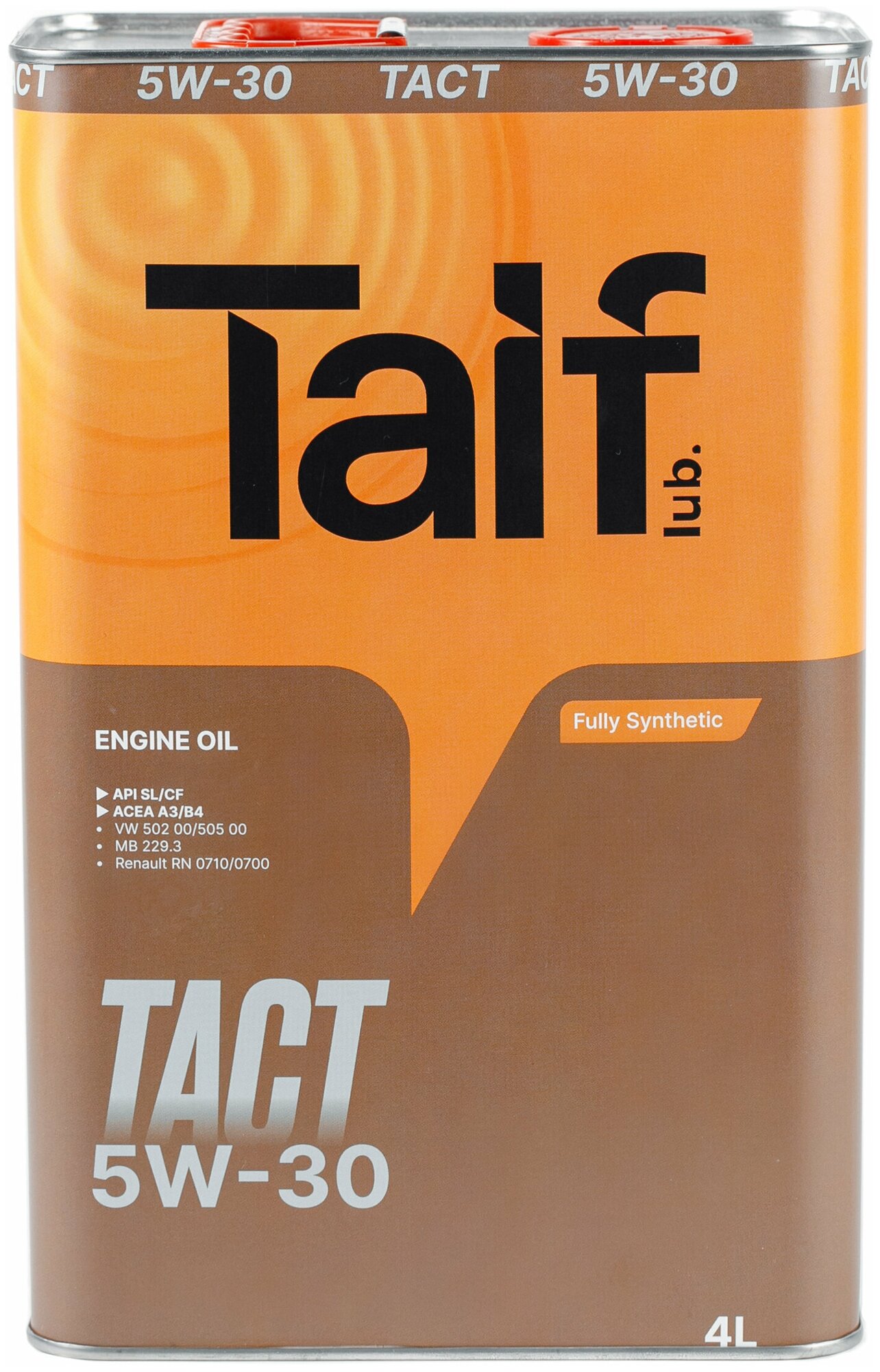Моторное масло TAIF TACT 5W-30 Синтетическое, A3/B4, SL/CF, 4 л