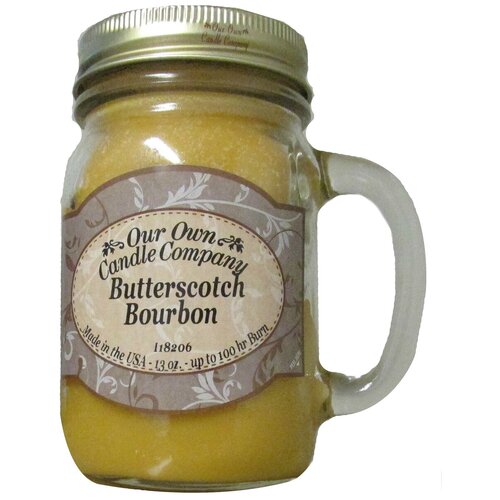 Our Own Candle Company / Свеча большая в стеклянной банке Карамельный бурбон Butterscotch Bourbon