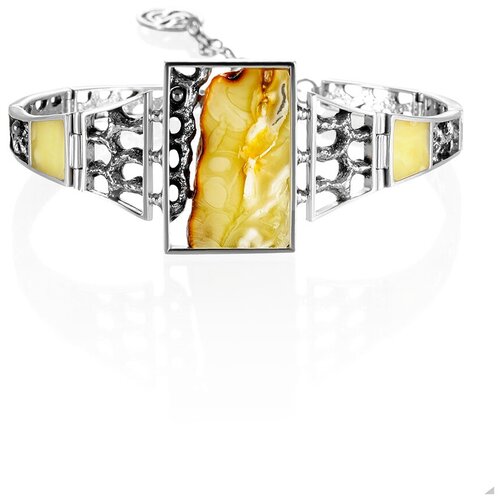 фото Amberholl стильный браслет «модерн» с цельными кусочками балтийского янтаря
