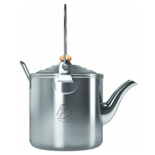 Чайник NZ Sk-033, 2 л, серый металлик чайник из нерж стали mal 039 mp 2 5 литра матовый со свистком 310097