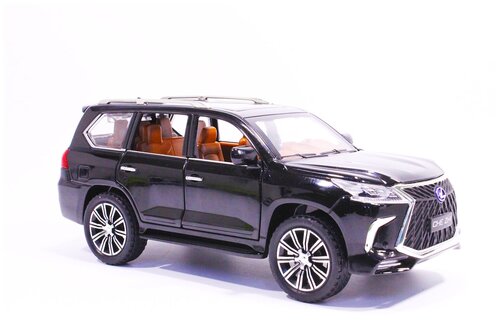 Машинка металлическая модель Лексус Lexus LX 570 1:24 21 см Черный