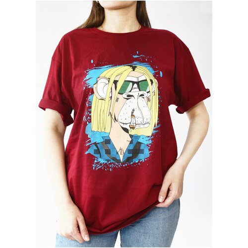 фото Футболка, цвет бордовый, размер xxl (52-54) solmax fashion