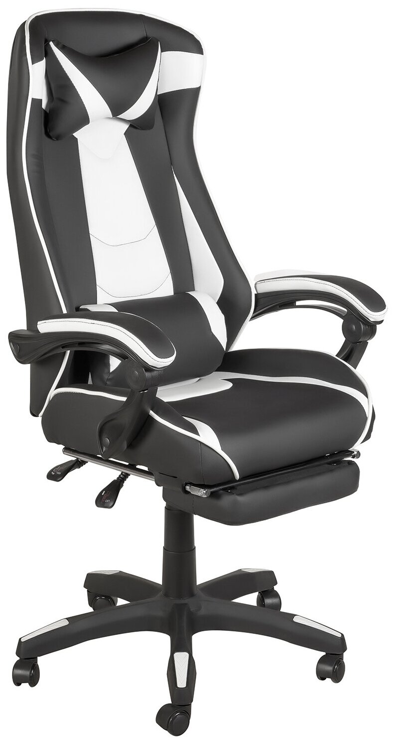 Кресло игровое RT-6056/MF-6056 Меб-фф 406073, MF-6056 black white (DK) - фото №1