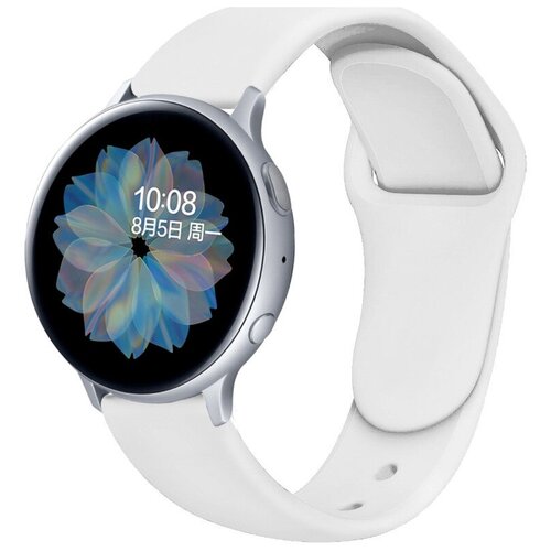 умные часы amazfit bip 5 пастельный розовый Универсальный ремешок для Amaz Fit/GTS, Huawei, Samsung, Garmin (20 мм), Белый.