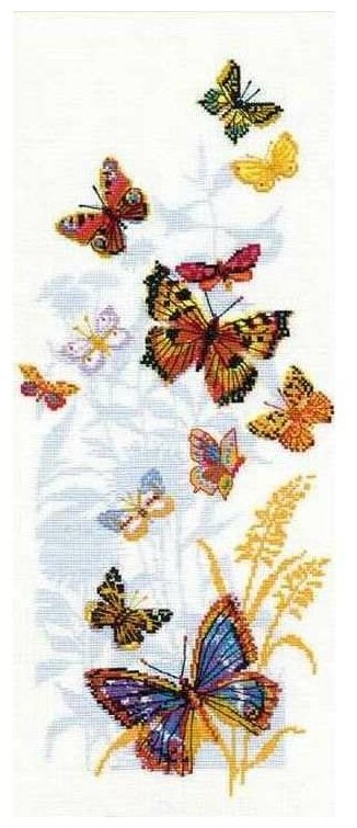 Набор для вышивания "Бабочки России", 22x50 см, Риолис (Сотвори Сама)