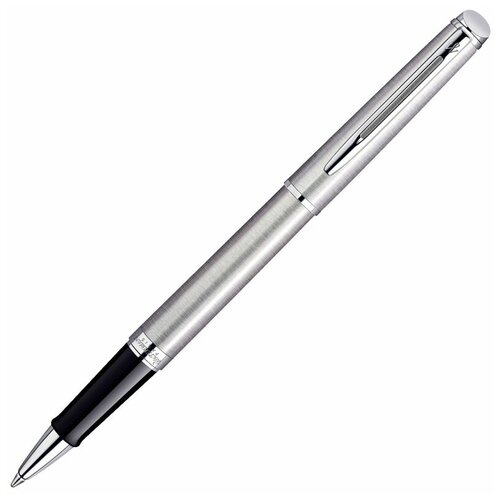 Ручка-роллер подарочная WATERMAN Hemisphere Stainless Steel CT, серебристый корпус, хромированные детали, черная, S0920450