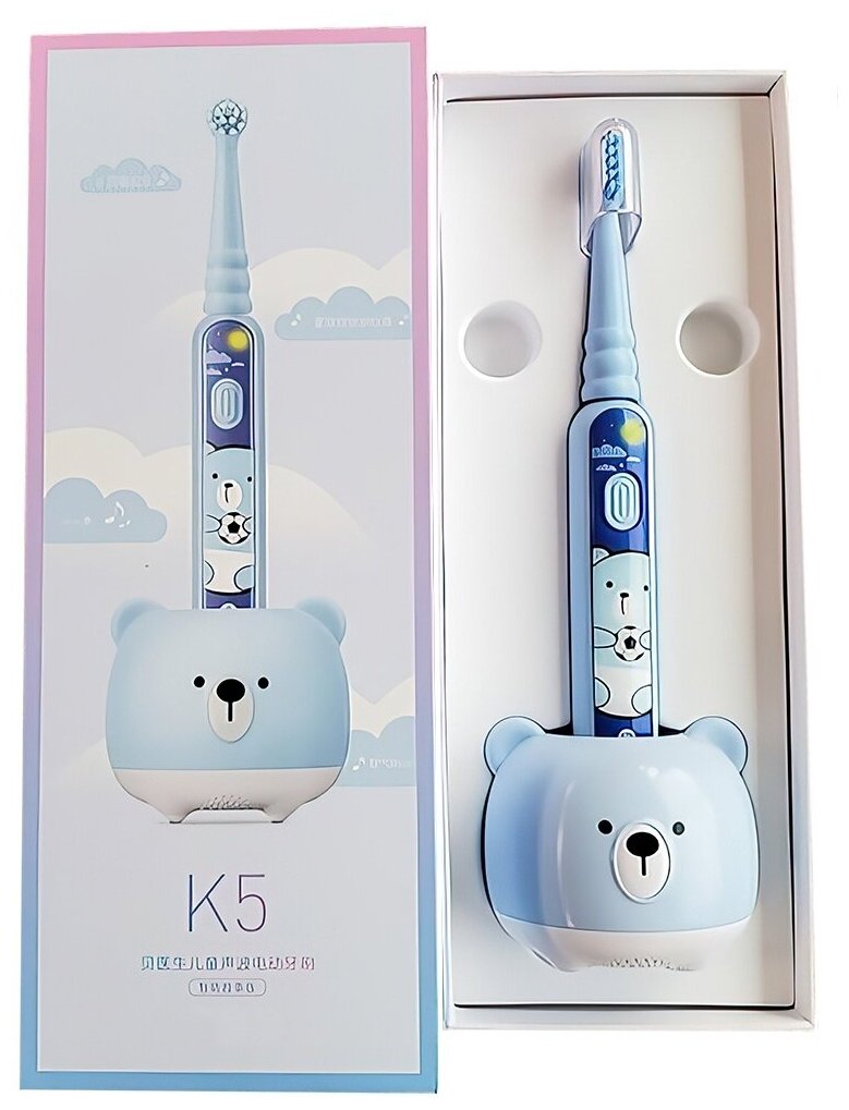 Электрическая зубная щетка Dr.Bei Kids Sonic Electric Toothbrush K5 Blue - фотография № 12
