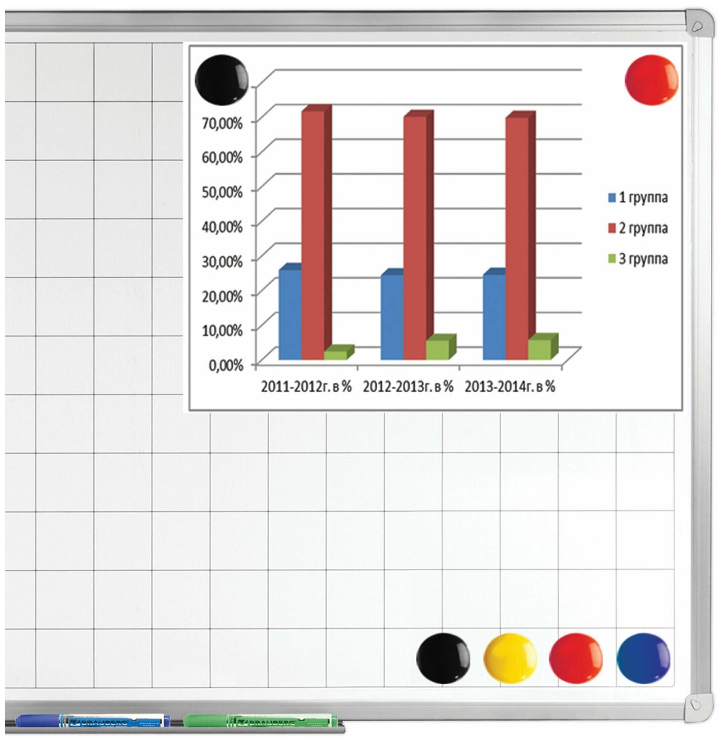 Магниты для доски магнитно-маркерная BRAUBERG 230757, разноцветные - фото №6
