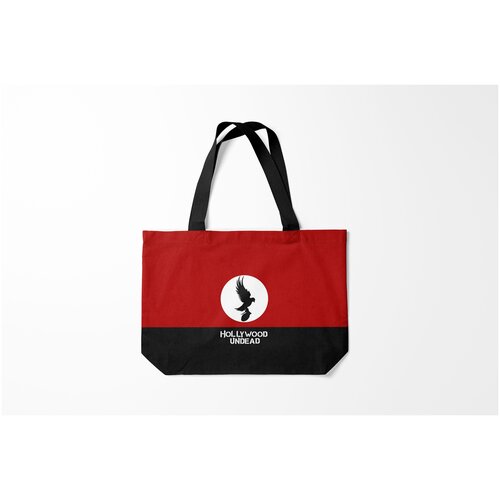 фото Сумка-шоппер / 46х35 см / рок / hollywood undead красно черный флаг hu burnettie