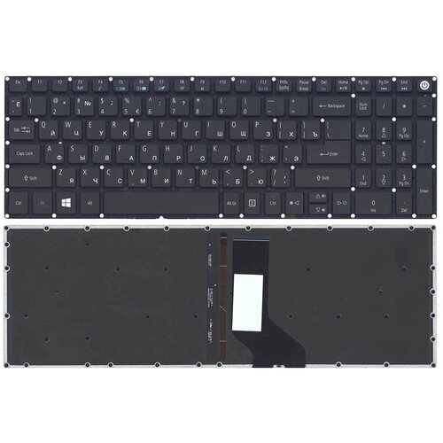 Клавиатура для ноутбука Acer Aspire E5-573 Nitro VN7-572G VN7-592G черная с подсветкой 227000₽