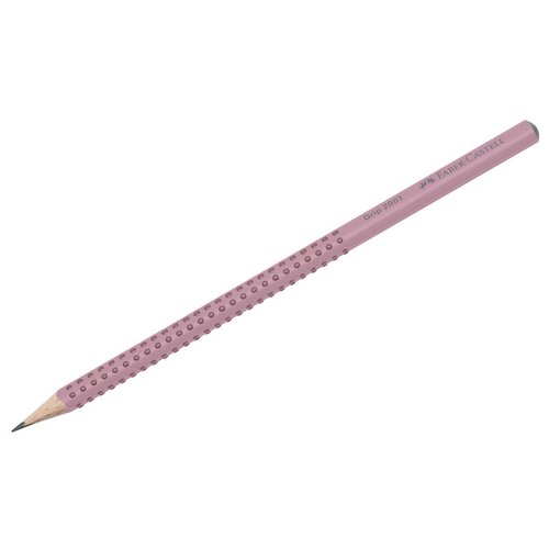 Faber-Castell Набор карандашей чернографитных GRIP 2001 B, 12 шт. 117001/517054 дымчато-розовый 12 шт.