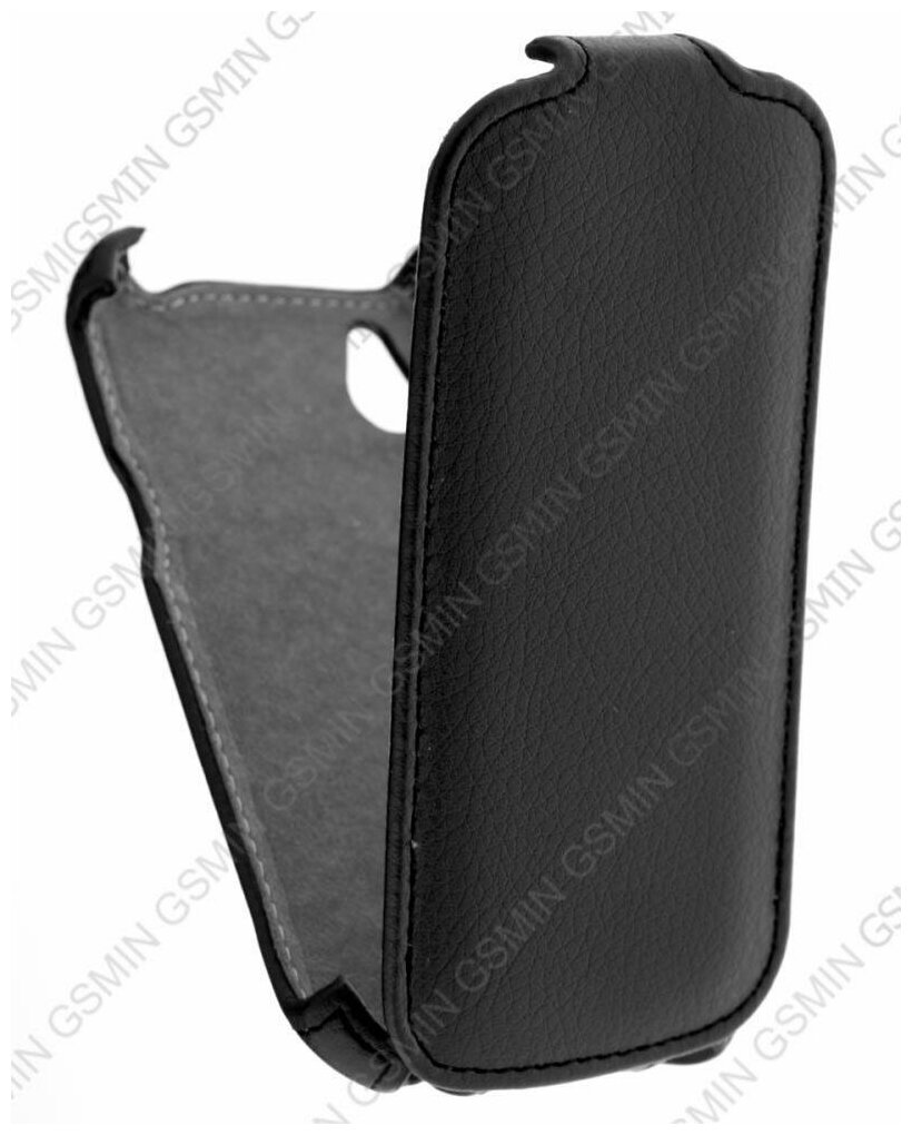 Кожаный чехол для Fly IQ 4491 Era Life 3 Armor Case (Черный)