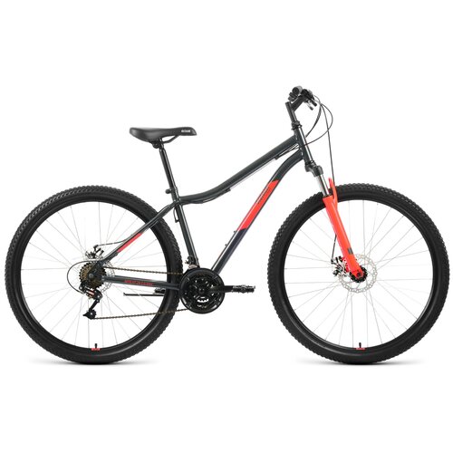 Велосипед ALTAIR MTB HT 29 2.0 D (29 21 ск. рост. 19) 2022, темно-серый/красный, RBK22AL29171