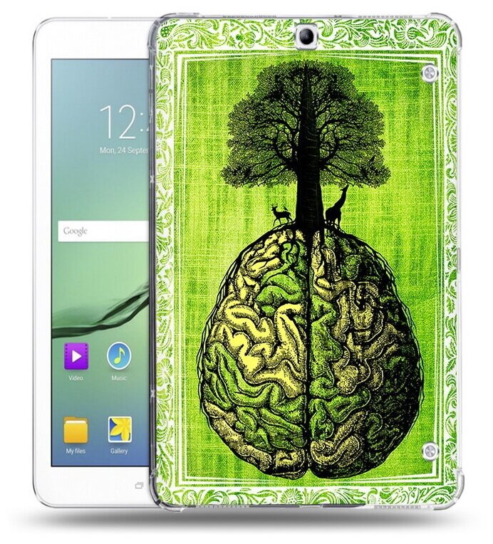 Чехол задняя-панель-накладка-бампер MyPads абстракция здоровый мозг для Samsung Galaxy Tab S2 9.7 SM-T810/T813/T815/T819 противоударный