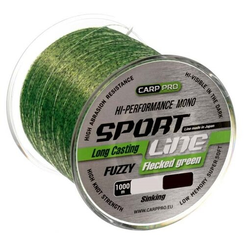 фото Леска carp pro sport line flecked green 1000м 0,286мм