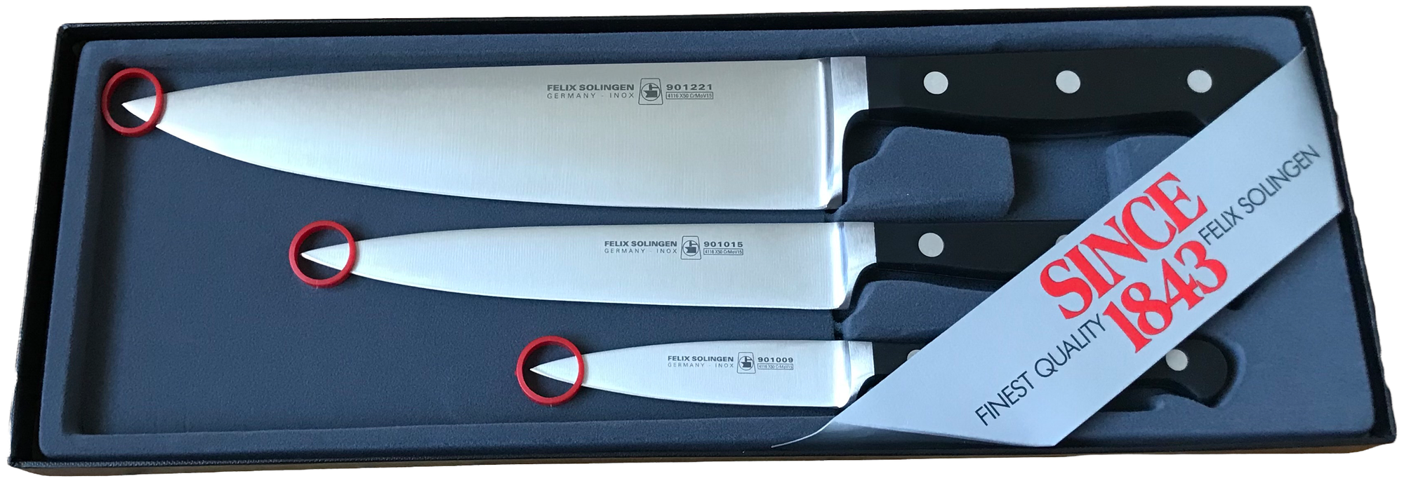 Набор кухонных ножей из 3-х предметов в коробке FELIX Solingen 900033