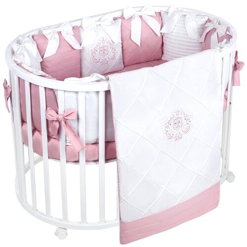 Комплект в кроватку для новорожденного с бортиками 