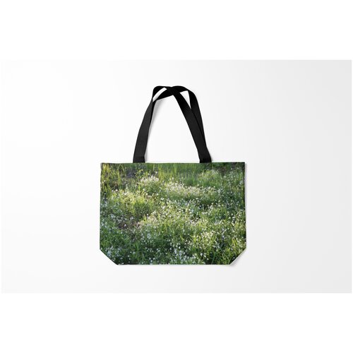 фото Сумка-шоппер / 46х35 см / casual / все луг белых колокольциков burnettie