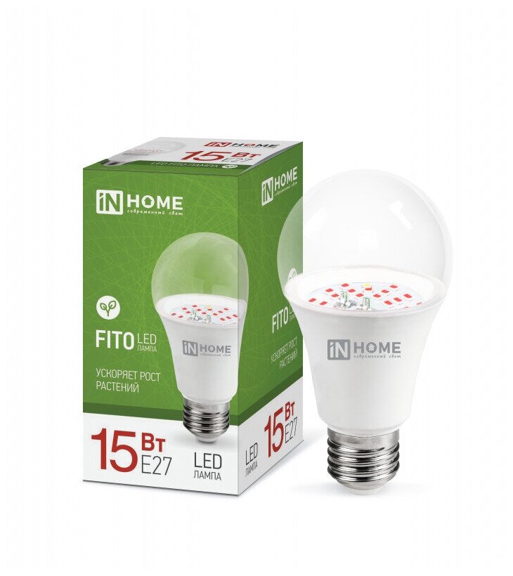 Лампа светодиодная LED-A60-FITO 15Вт 230В Е27 IN HOME