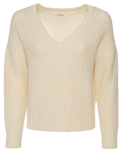 Пуловер P.A.R.O.S.H., альпака, прямой силуэт, размер s, белый