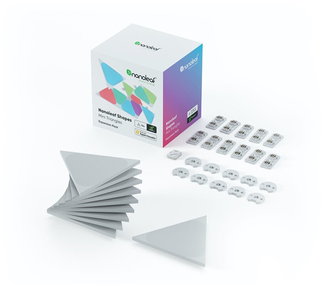 фото Умный дом Nanoleaf Shapes Mini Triangles Expansion Packs NL48-1001TW-10PK