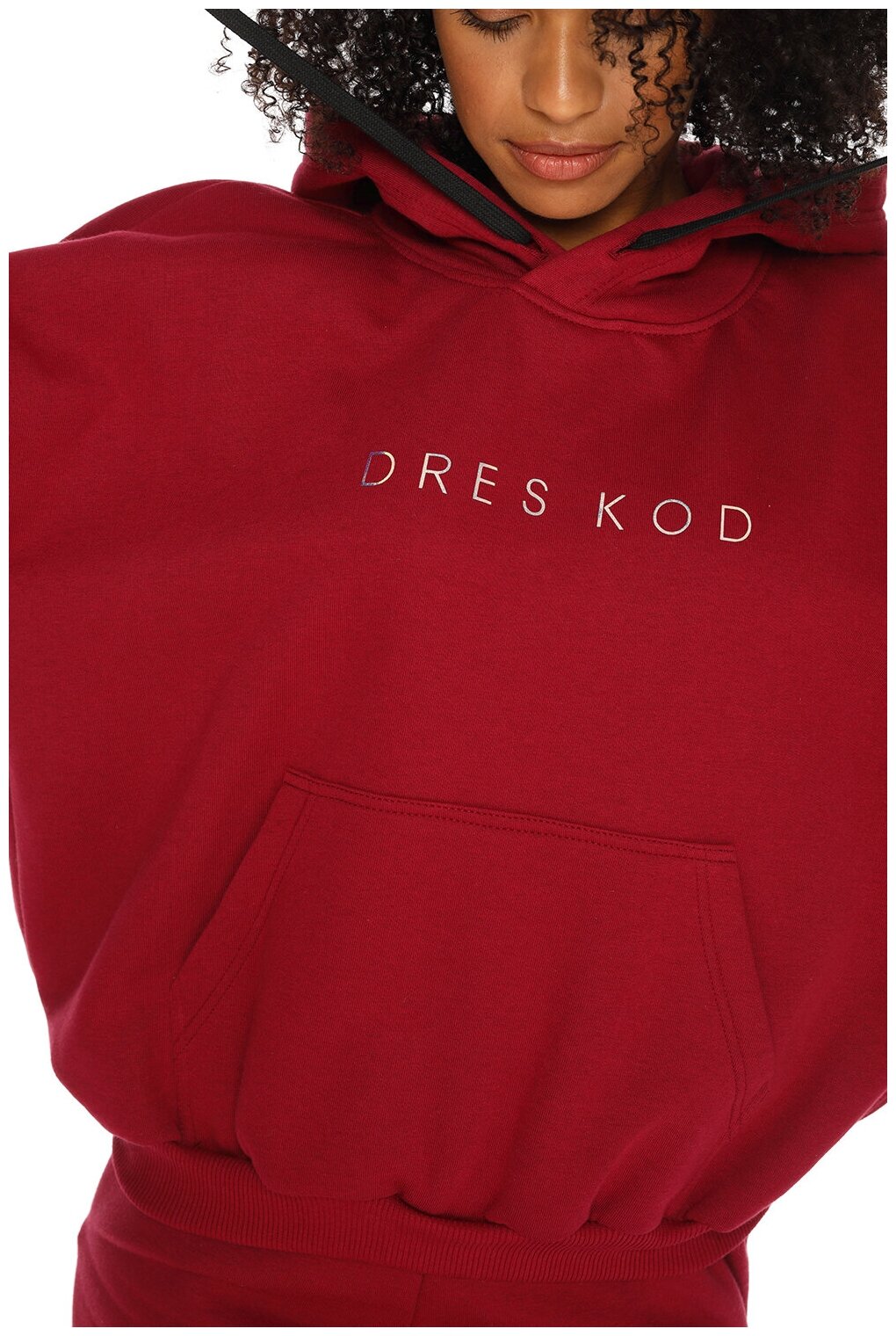 Толстовка Dres Kod, карманы, размер XS/S, красный, бордовый - фотография № 4