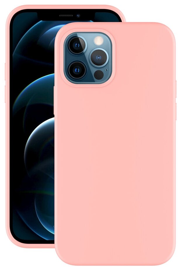 Чехол (клип-кейс) DEPPA Gel Color, для Apple iPhone 12/12 Pro, розовый [87754] - фото №1