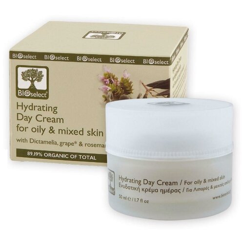 Крем для жирной и комбинированной кожи лица, увлажняющий BIOselect 50 мл