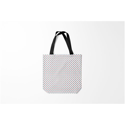 фото Сумка-шоппер / 40х40 см / девушкам / цветочки и бабочки скандинавские орнаменты burnettie