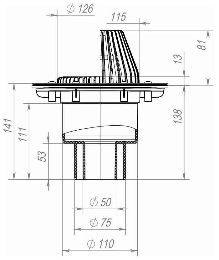 Воронка Fachmann VB 310.1 Y для балконов и террас - фото №4