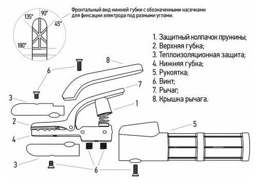 Электрододержатель 300А American type KY1016