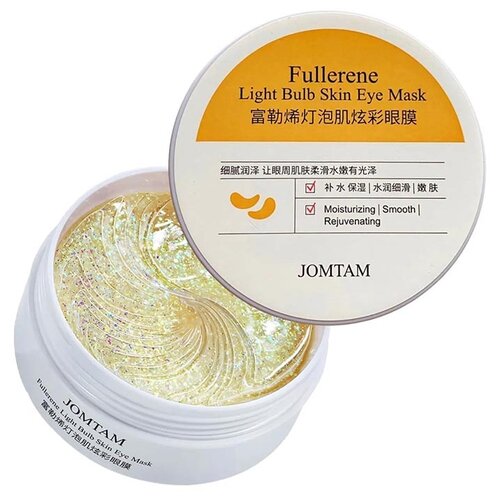 Jomtam Гидрогелевые патчи для кожи вокруг глаз Fullerene Light Bulb Skin Eye Mask, 60 шт. jomtam гидрогелевые патчи для кожи вокруг глаз fullerene light bulb skin eye mask 60 шт