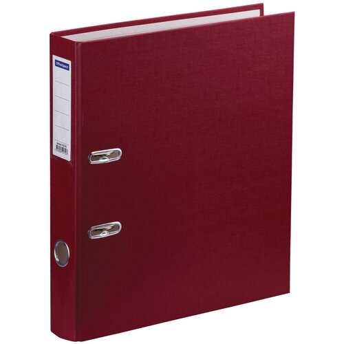 OfficeSpace Папка-регистратор с карманом на корешке A4, бумвинил, 50 мм, бордовый