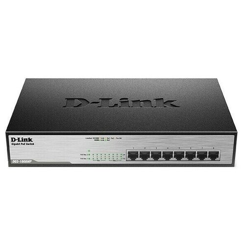 Коммутатор (свитч) D-Link (DGS-1008MP) коммутатор d link dgs 1008mp a2