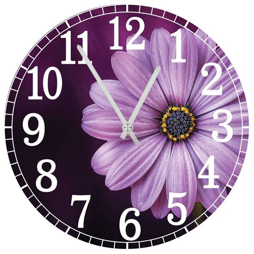 фото Svs настенные часы svs 3501303 kitchen фиолетовый цветок
