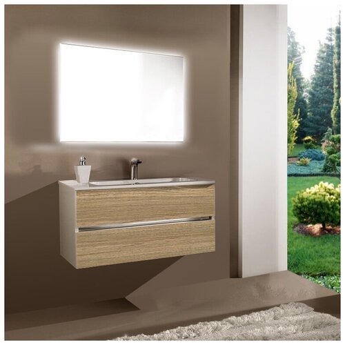 Мебель для ванной Sanvit Кубэ-2 90 (тумба с раковиной + зеркало)