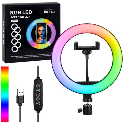 Селфи кольцо 20см 8 RGB F-200Q селфи кольцо rgb pink 26 cm 10 sl r26