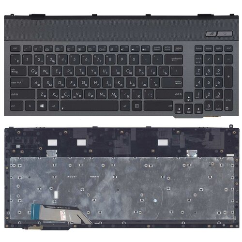 Клавиатура для ноутбука Asus G55 G55V G55VW G57 G57V G57VW черная с рамкой и подсветкой 2628₽