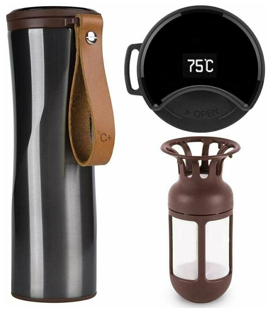 фото Термос Xiaomi Kiss Kiss Fish OLED 0,43 л серый