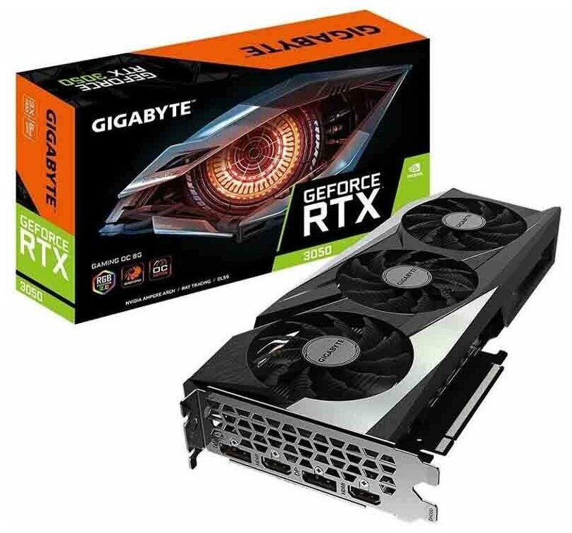 Видеокарта GeForce RTX 3050 8 ГБ (GV-N3050GAMING OC-8GD)