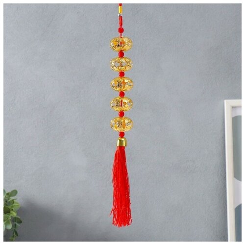 Подвеска пластик, текстиль колокольчик 